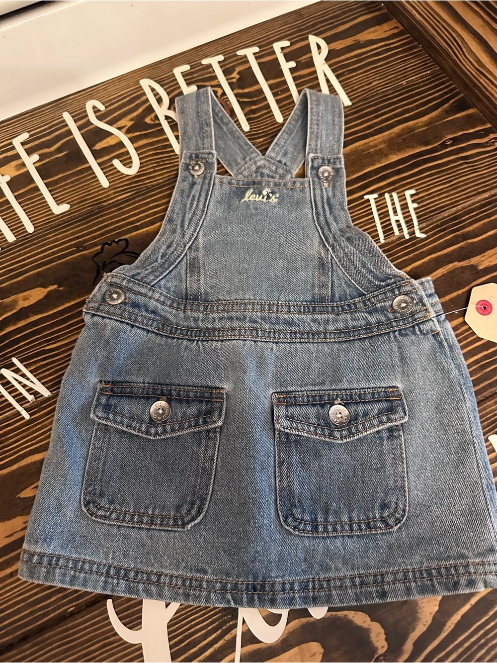 Levi's Blue Denim Girls' Overall Skirt